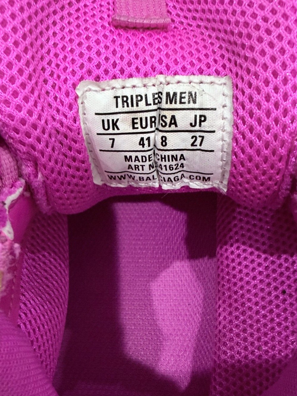 Balenciaga Chunky Triple-S Trainers in Vibrant Pink - Picture 9 of 9